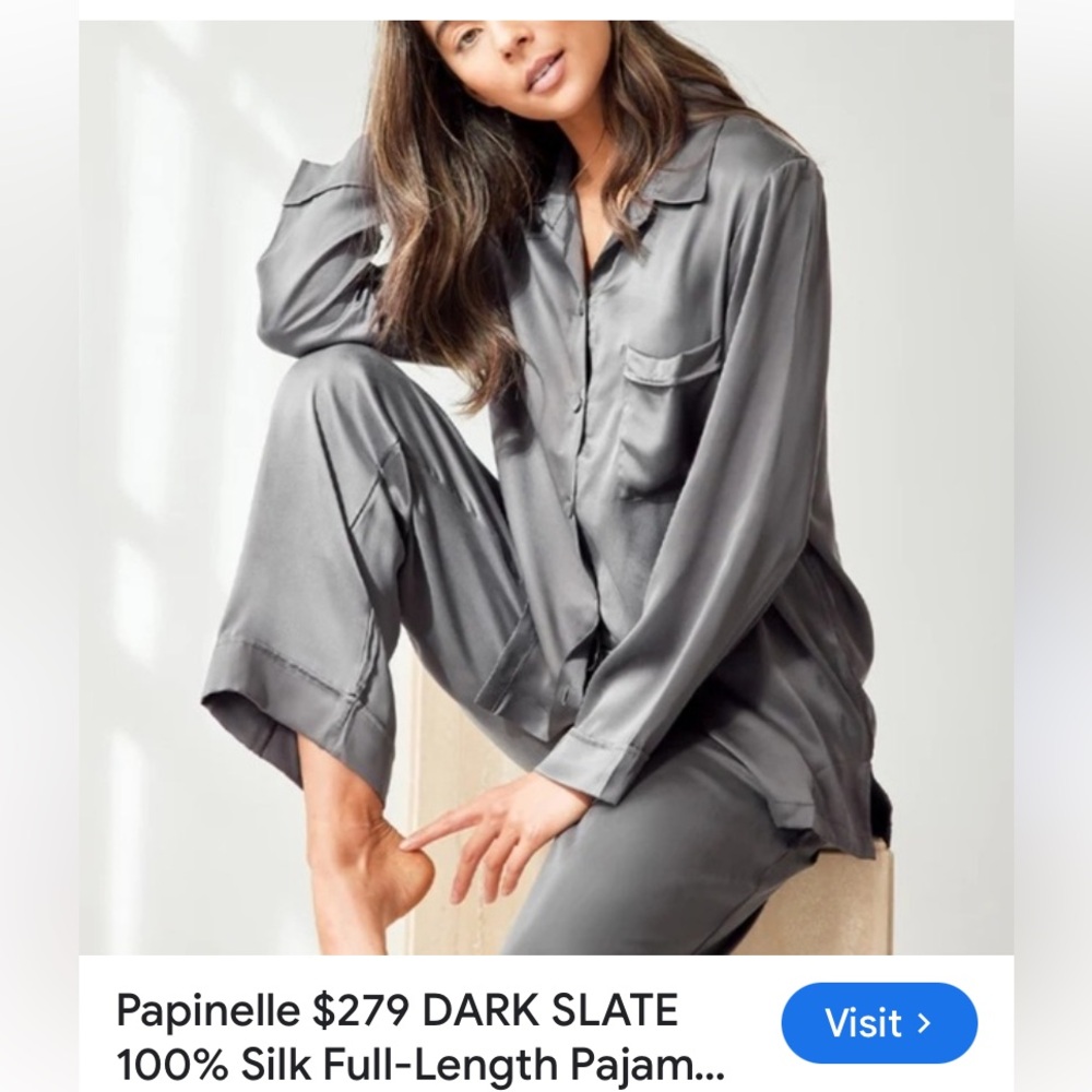 Papinelle, silk, luxurious and feminine, stylish and elegant  (Slate Grey )